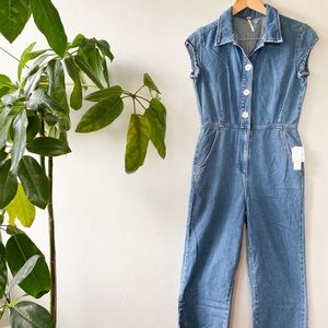 Free People Chambray Jumpsuit